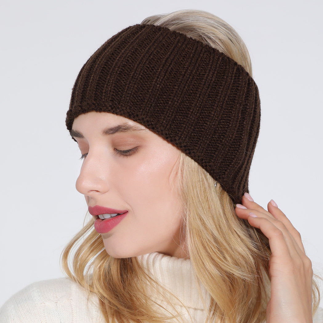 Knitted Hairband Ladies Air Top Ponytail