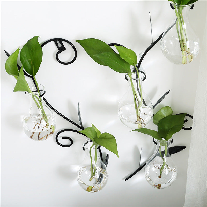 Transparent glass vase