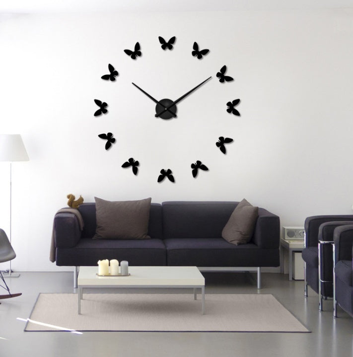 Creative living room DIY mirror wall clock wall stickers fashion personality special wall clock 3D wall stickers clock