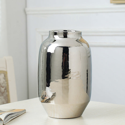 TV cabinet wine cabinet vase silver flower flower arrangement