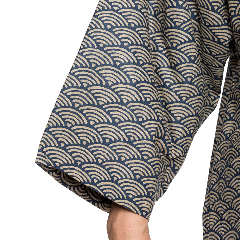 Japanese Men's Winter Kimono Cotton Jackets Halloween Coustume Japanese Samura Warm Cotton Kimono Coat Indoor Outdoor Kimono Coat Traditional Japanese Kimono For Men Lightweight & Warm Kimono