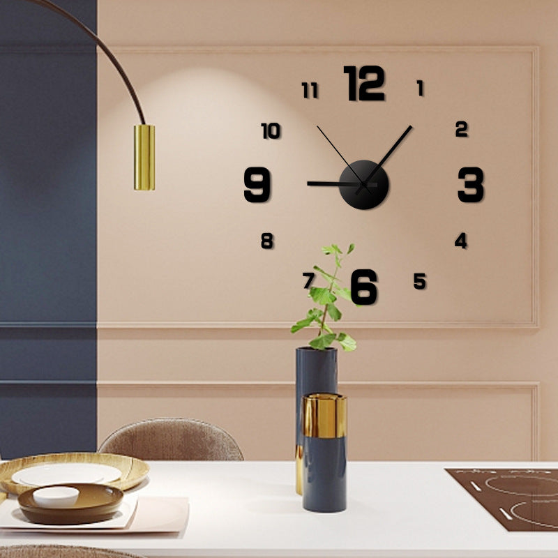 Luminous Creative Simple Wall Hanging Punch-free Clock