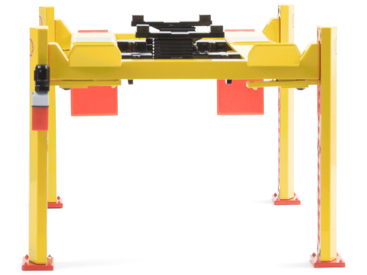 Adjustable Four Post Lift "Shell Oil" #2 for 1/18 Scale Diecast Model Cars by Greenlight
