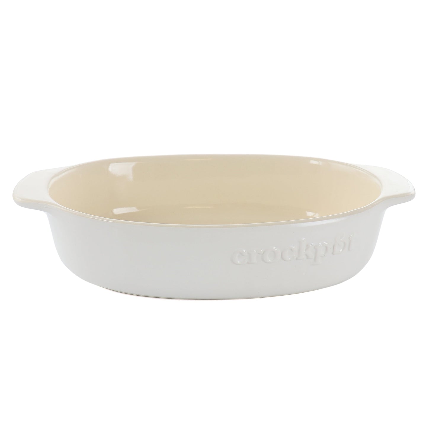 Crock Pot Artisan 2.5 Quart Oval Stoneware Casserole in White