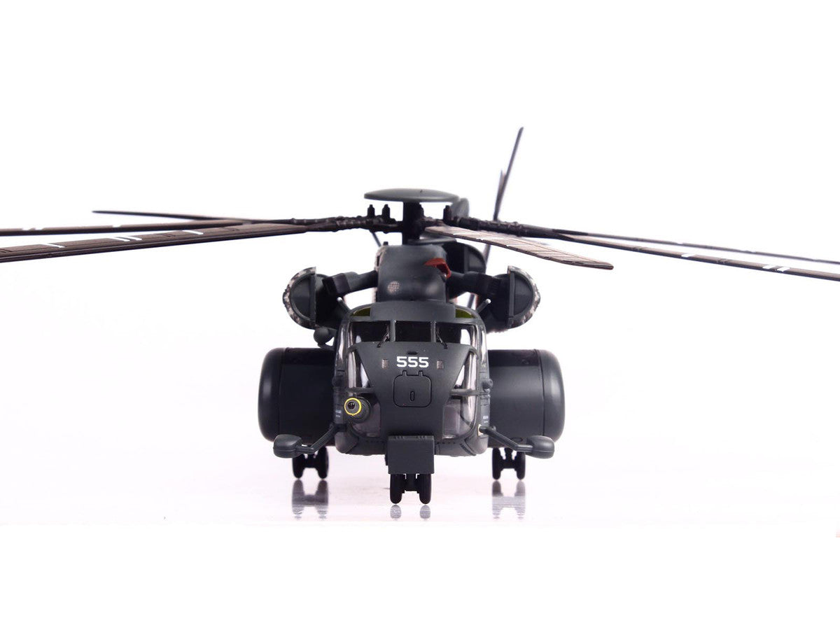 Sikorsky MH-53E Sea Dragon Helicopter "United States Navy Vanguard Tail Number 555" Dark Gray 1/72 Diecast Model by Panzerkampf