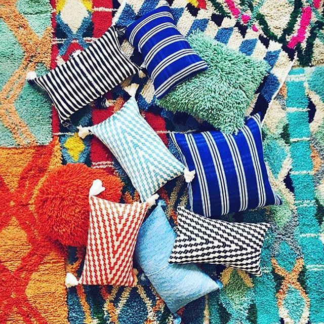Made to order: Almolonga Blue Silk Pillow