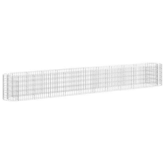 Gabion Raised Bed Galvanized Iron 157.5"x19.7"x19.7