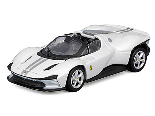 Ferrari Daytona SP3 White Metallic "Speed Icons" Series 1/64 Diecast Model Car by Maisto
