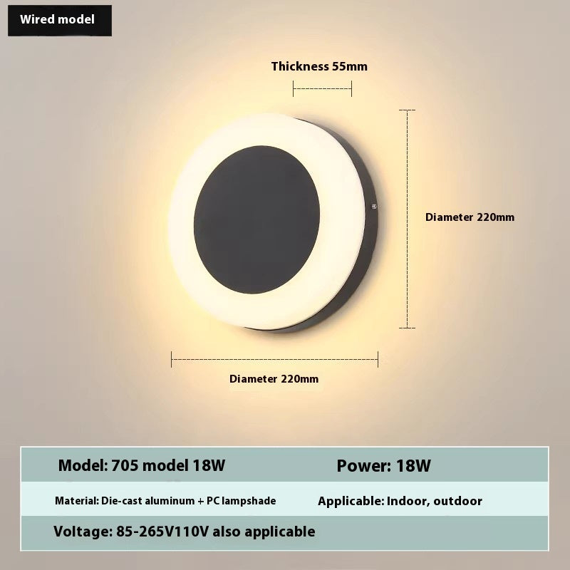 Outdoor Creative Lamp Round And Square Waterproof Wall Hanging