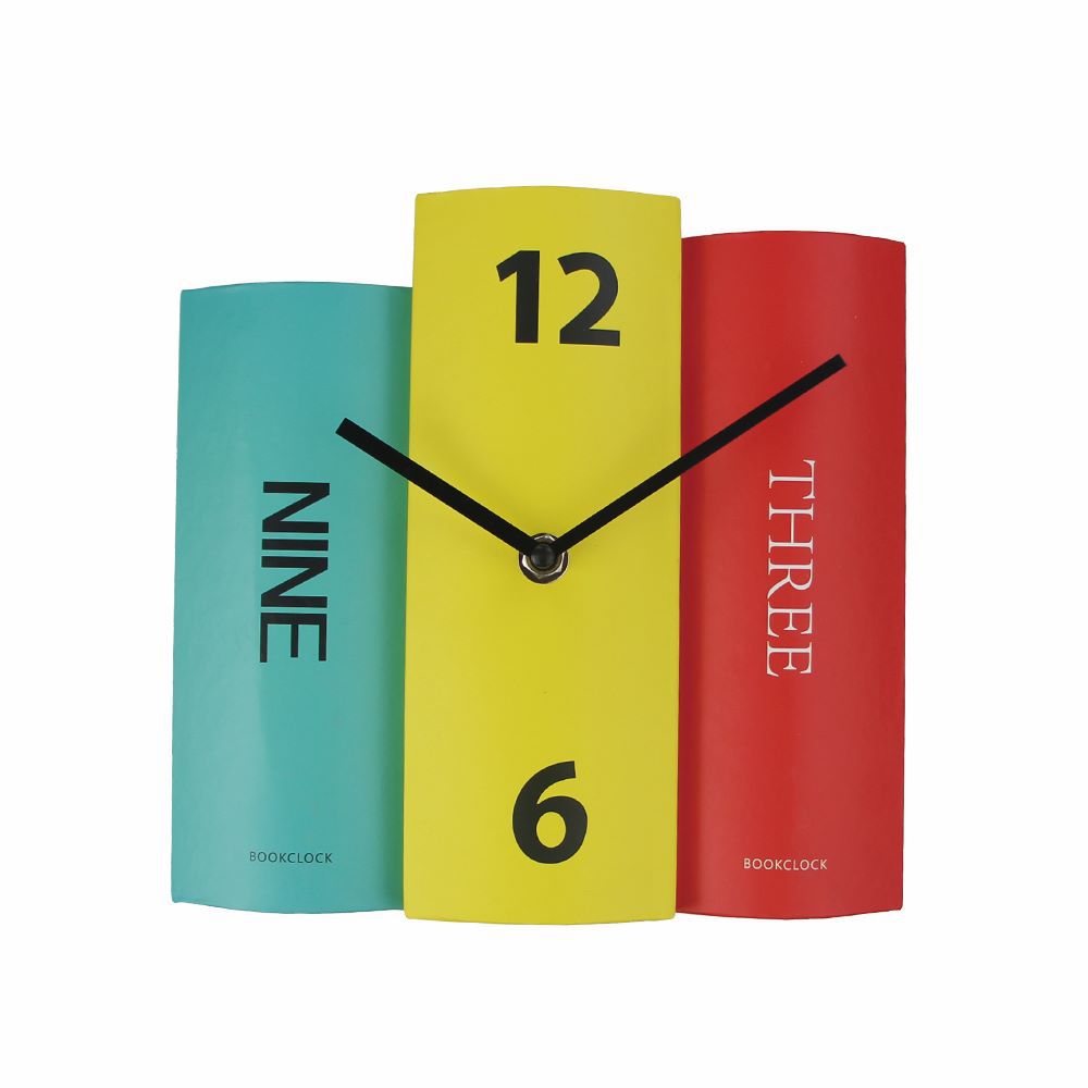 Spanish Modern Creative Environmental Protection Book Wall Clock