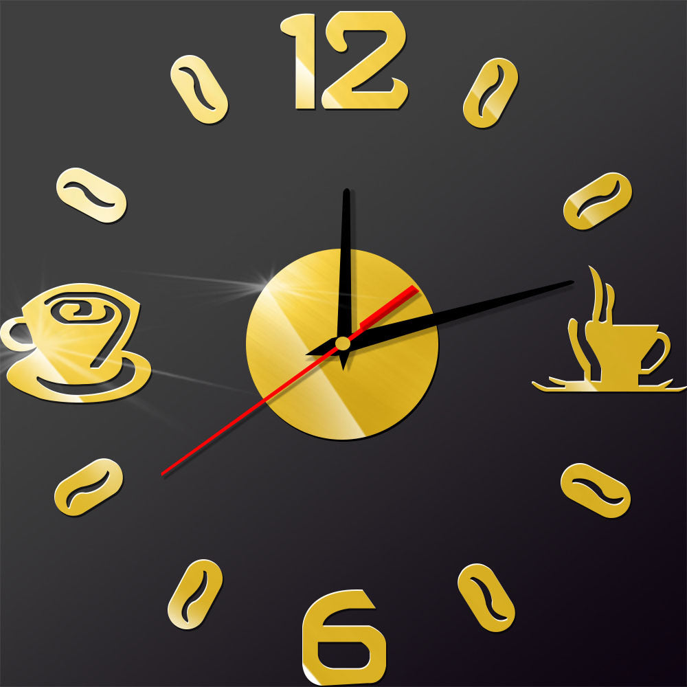 Creative Wall Sticker Clock Mute Living Room Decoration Clock Clock