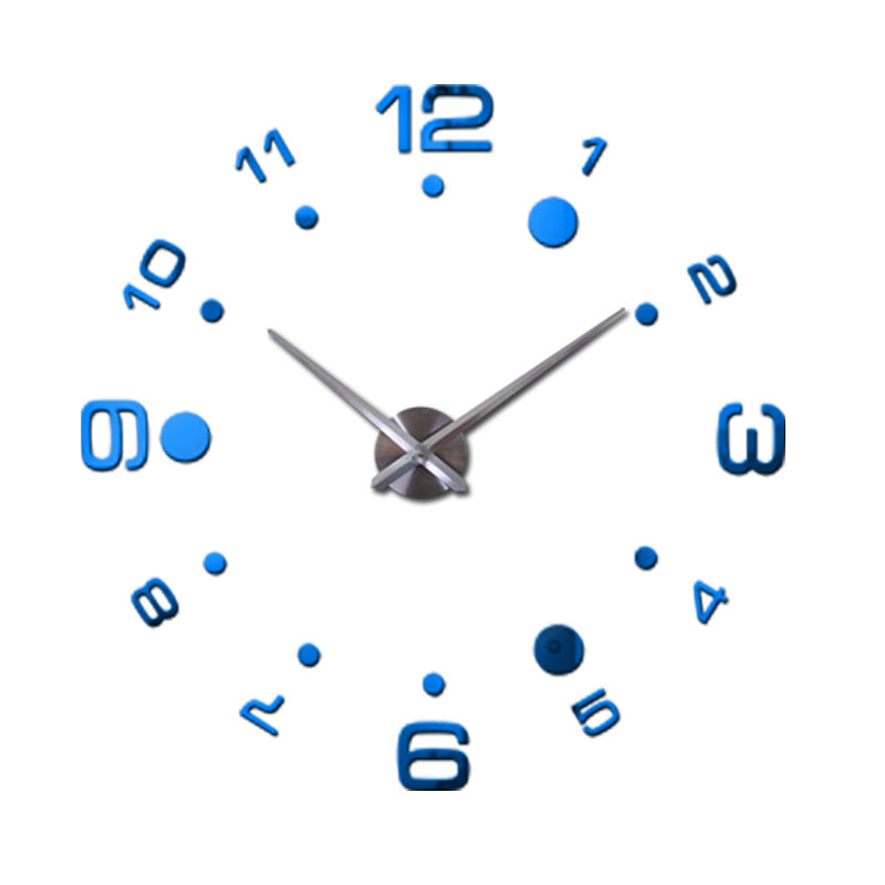 Creative Diy Wall Clock Personality Art 3D Mirror European Style Wall Clock Silent Clock