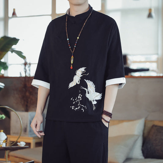 Summer New Chinese Style Suit Men