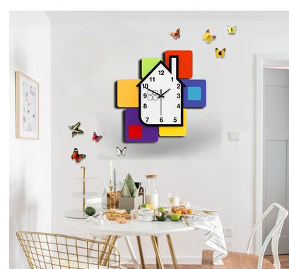 Child Creative Wall Clock Clock Children Room Clock Living Room Decoration Home