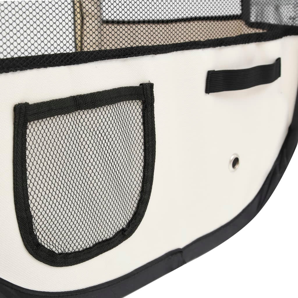 Foldable Dog Playpen with Carrying Bag Blue 43.3"x43.3"x22.8