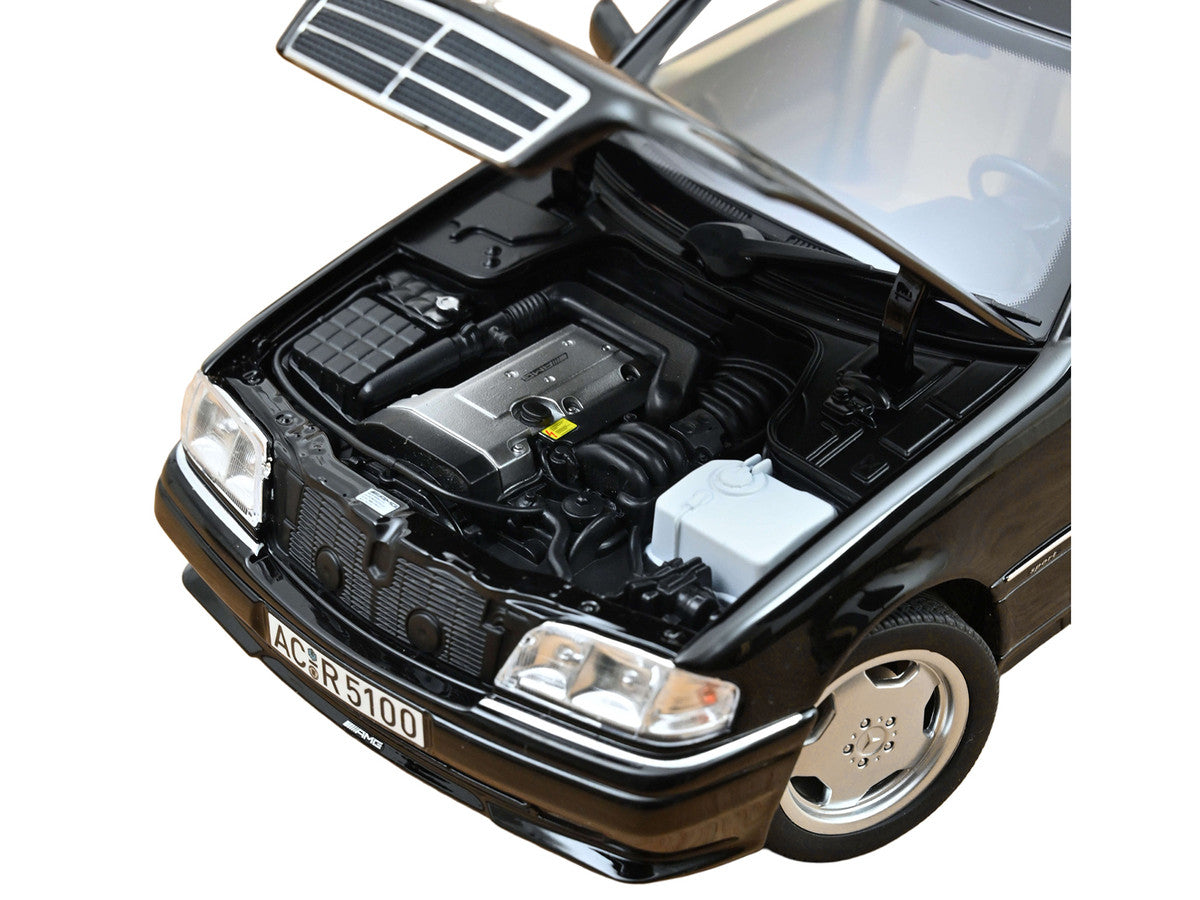 1993 Mercedes-Benz C36 AMG Black Metallic 1/18 Diecast Model Car by Norev