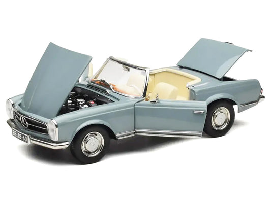 1963 Mercedes-Benz 230 SEL Horizon Blue with Cream Interior 1/18 Diecast Model Car by Norev