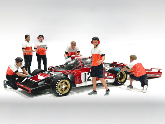 "Race Crew" 6 piece Figure Set for 1/18 scale models by American Diorama
