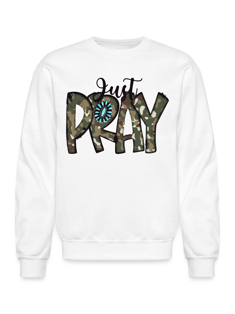 Women Just Pray Crewneck Religious Sweatshirt