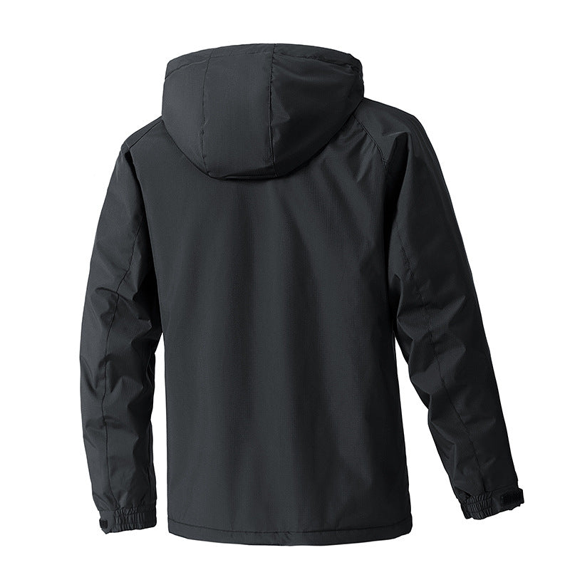 Amazon Jacket Men's Spring And Autumn Outdoor Casual Hooded Jacket Mountaineering Jacket Workwear 2026 Spring Style