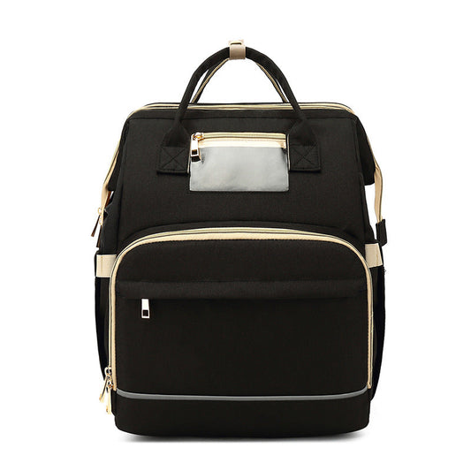 Large Capacity Mother and Baby Bag with Folding Crib