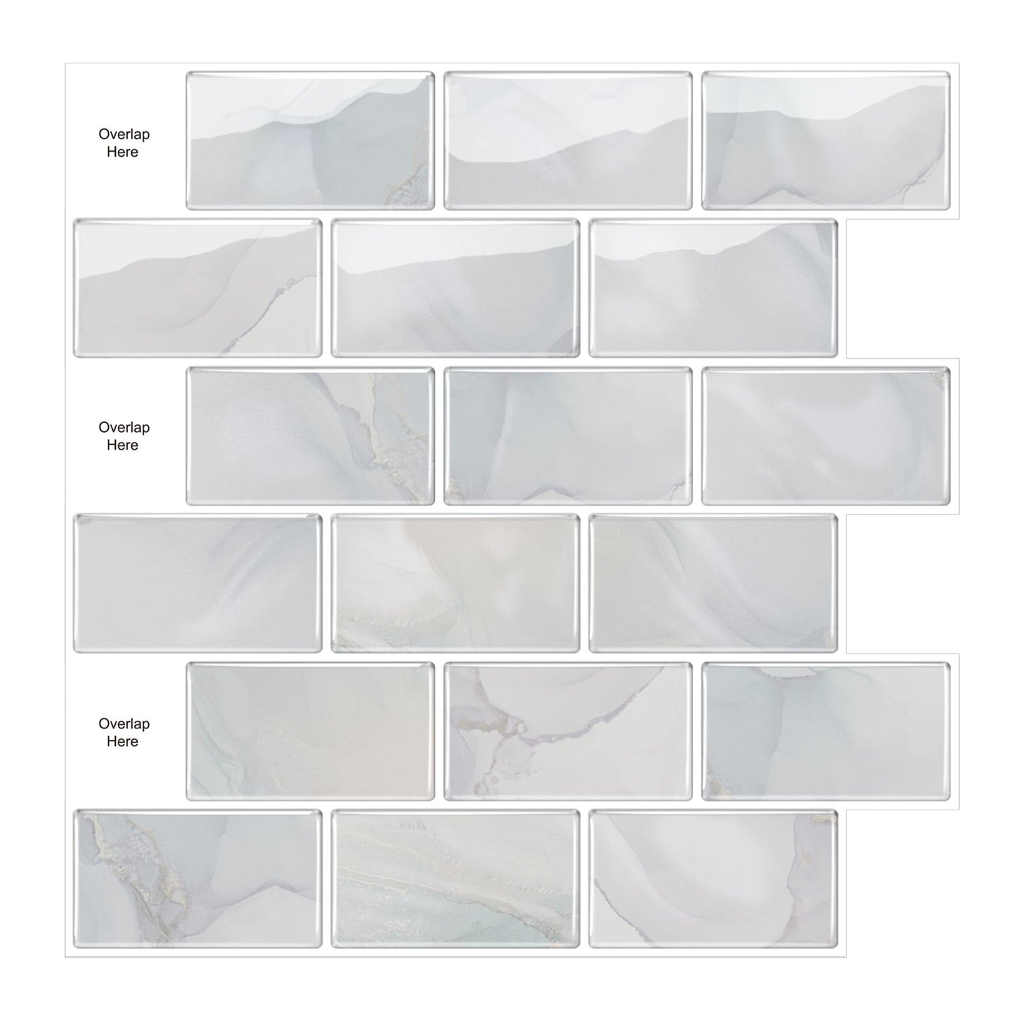 3D Self-adhesive Crystal Epoxy Wall Stickers For Kitchen Decor