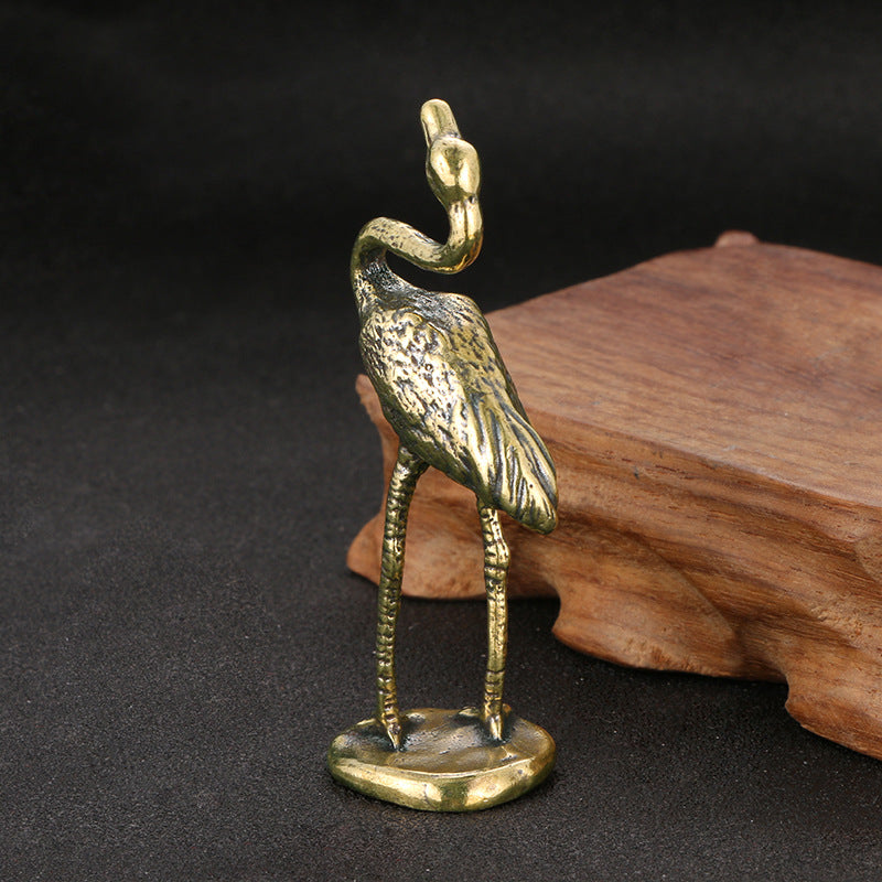 New Brass Flamingo Ornament Decorative Crafts