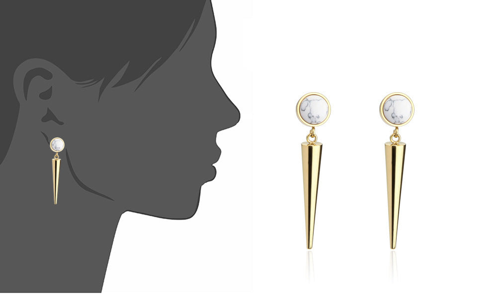 Elegant Stainless Steel Vintage Earrings Geometric