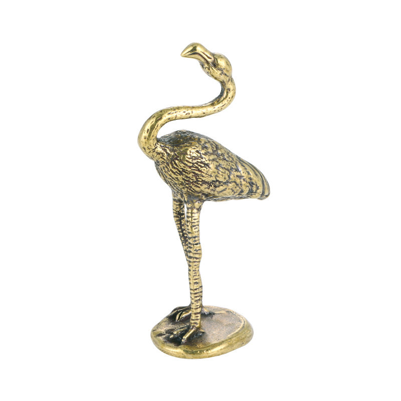 New Brass Flamingo Ornament Decorative Crafts