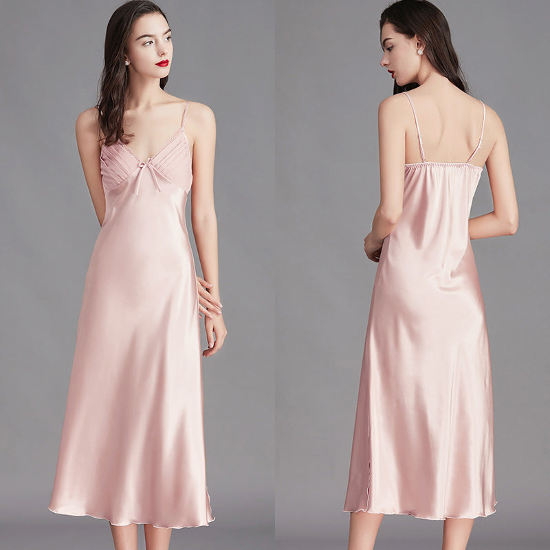 Pajamas Women Summer Ladies Ice Silk