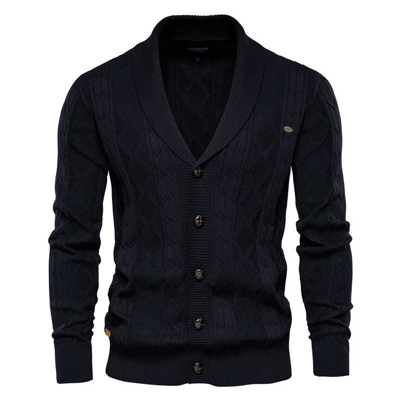 2026 Autumn Winter Sweater For Men Casual Knitwear Men's Jacket With Patchwork Korean Style Slim Fit Youth Color Block