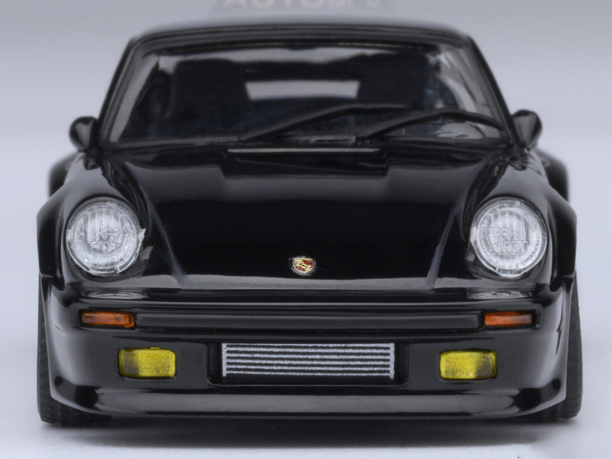 Porsche 911 (930) Turbo "Blackbird" Black "Wangan Midnight - Comic #1 Version" Manga 1/64 Model Car by Autoart