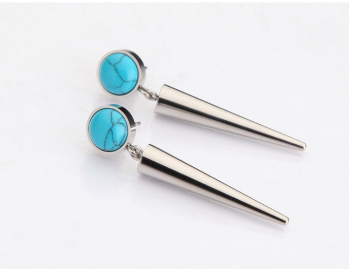 Elegant Stainless Steel Vintage Earrings Geometric