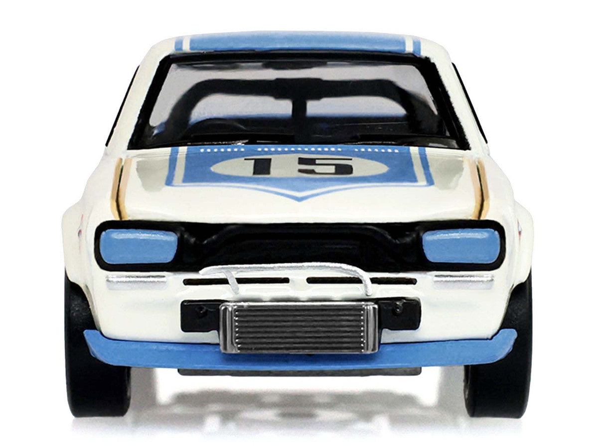 1972 Nissan Skyline 2000 GT-R (KPGC10) RHD (Right Hand Drive) #15 Kunimitsu Takahashi "50th Victory" White with Blue Stripe "Tokyo Torque" Series 10 1/64 Diecast Model Car by Greenlight