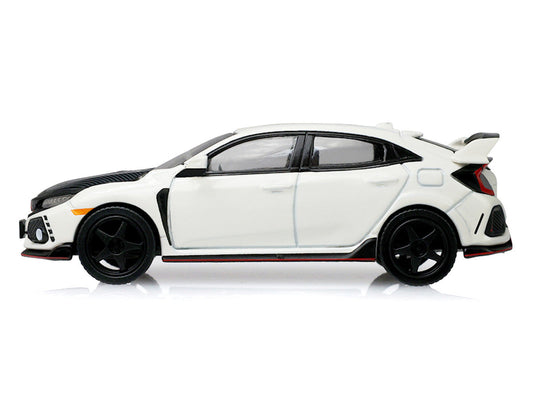 2018 Honda Civic Type-R (FK8) RHD (Right Hand Drive) Championship White with Carbon Hood "Tokyo Torque" Series 10 1/64 Diecast Model Car by Greenlight
