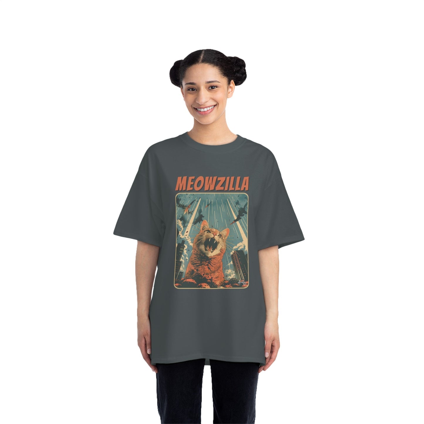 Retro Meowzilla Graphic T-Shirt