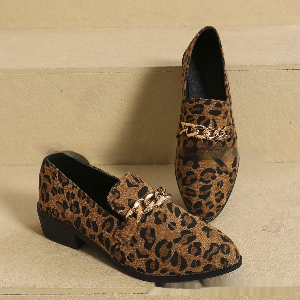 Chic Bow Leopard Print Pumps