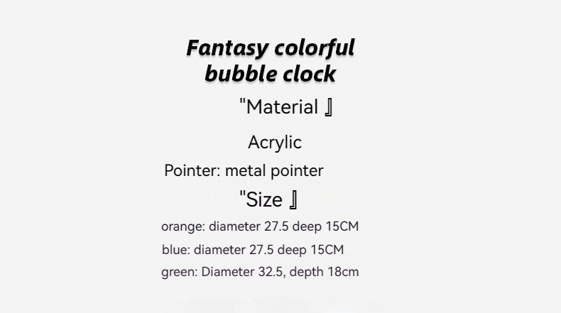 Simple Acrylic Bubble Wall Clock Living Room Creative Clock Modern Fashion Mute New Clock