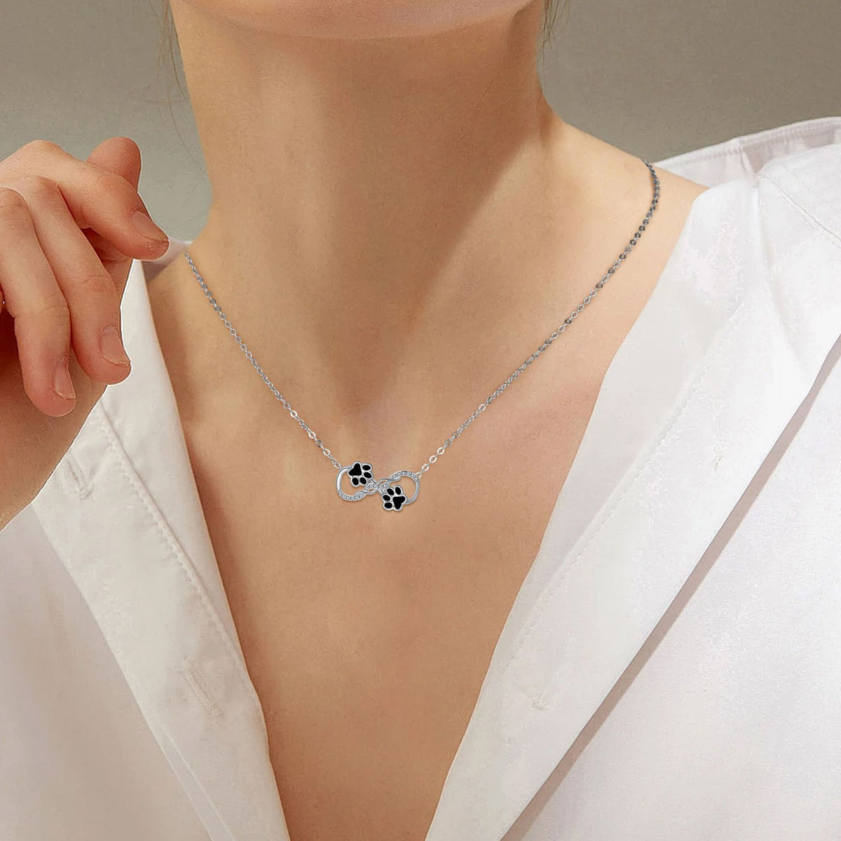 Clavicle Chain Simple Cute Dog's Paw Necklace