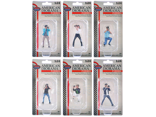 "Photographers" 6 piece Figure Set for 1/24 Scale Models by American Diorama