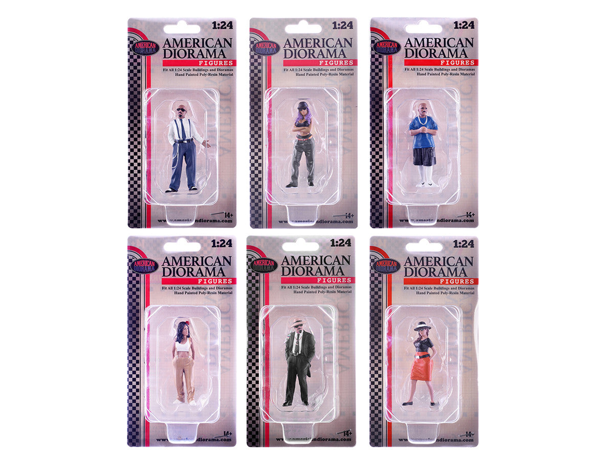 "Hanging Out 3" 6 piece Figure Set for 1/24 Scale Models by American Diorama