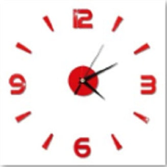 Creative acrylic mirror wall clock DIY stereo hanging