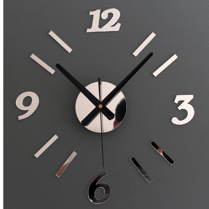 Study Living Room Creative Roman Clock Mirror Silent Wall Clock