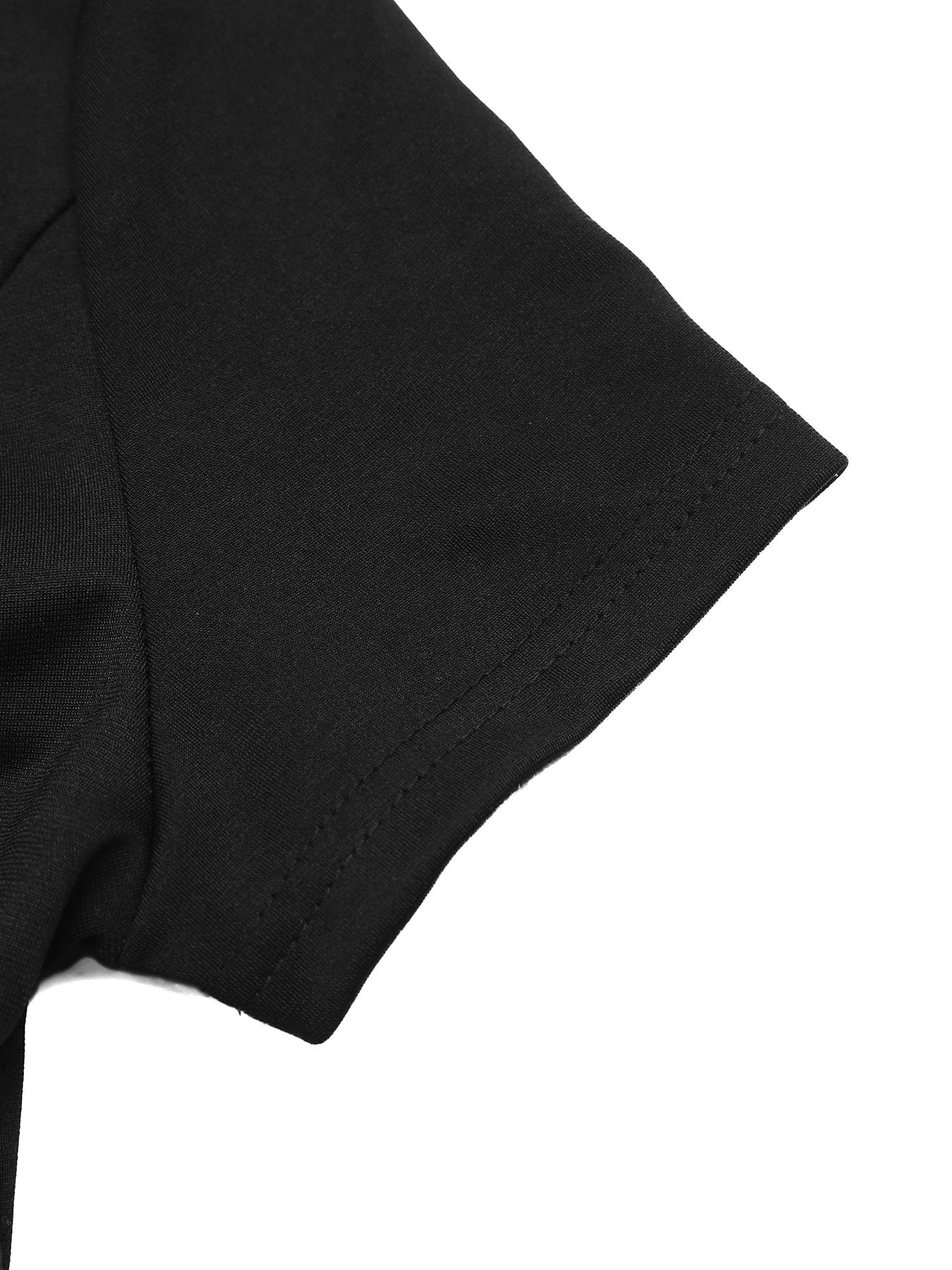 Pearl Collar Short Sleeve A-Line Mini Dress