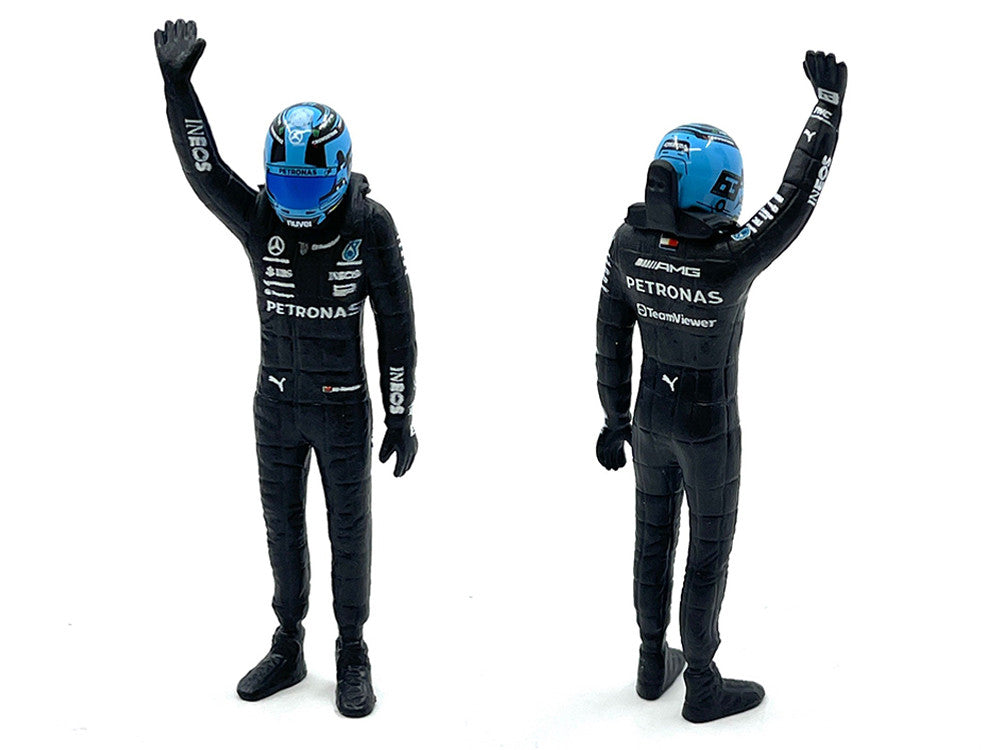 Mercedes-AMG W14 E Performance #63 George Russell "Petronas" Formula One F1 World Championship (2023) with Driver Figure 1/24 Diecast Model Car by Bburago