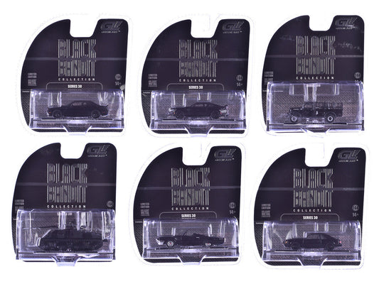 "Black Bandit" 6 piece Set Series 30 1/64 Diecast Model Cars by Greenlight
