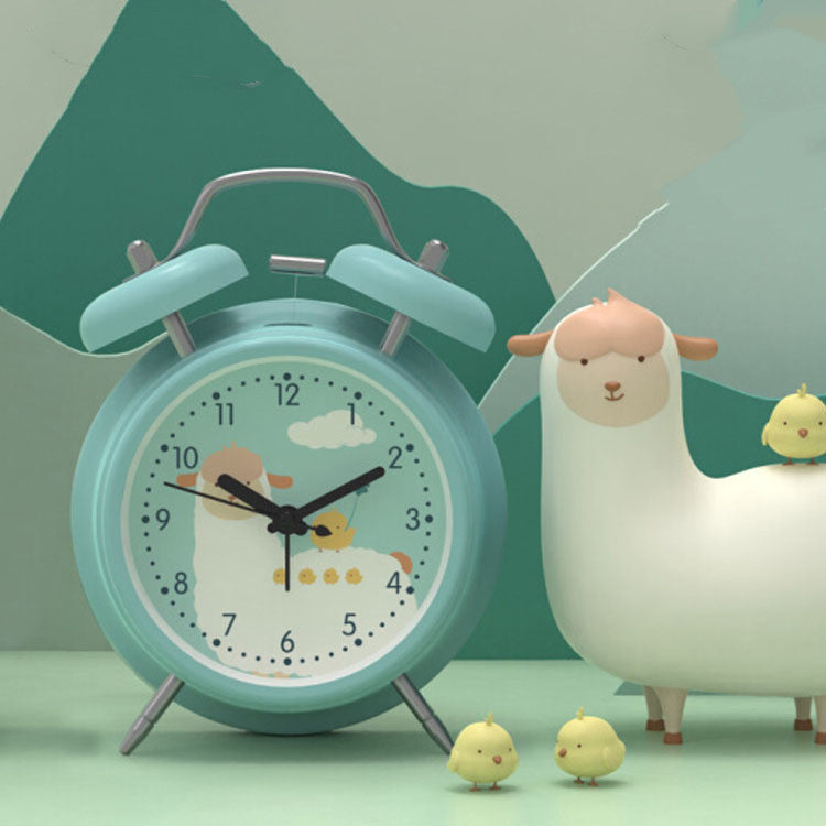 Bag Hair Help Mute Cartoon Small Alarm Clock Luminous Clock Dinosaur Cute Rabbit Bedroom Cute Alarm Clock