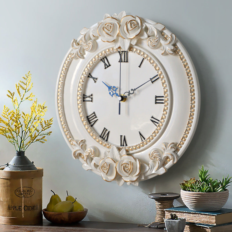 European Style Wall Clock Living Room Creative Art Clock Home