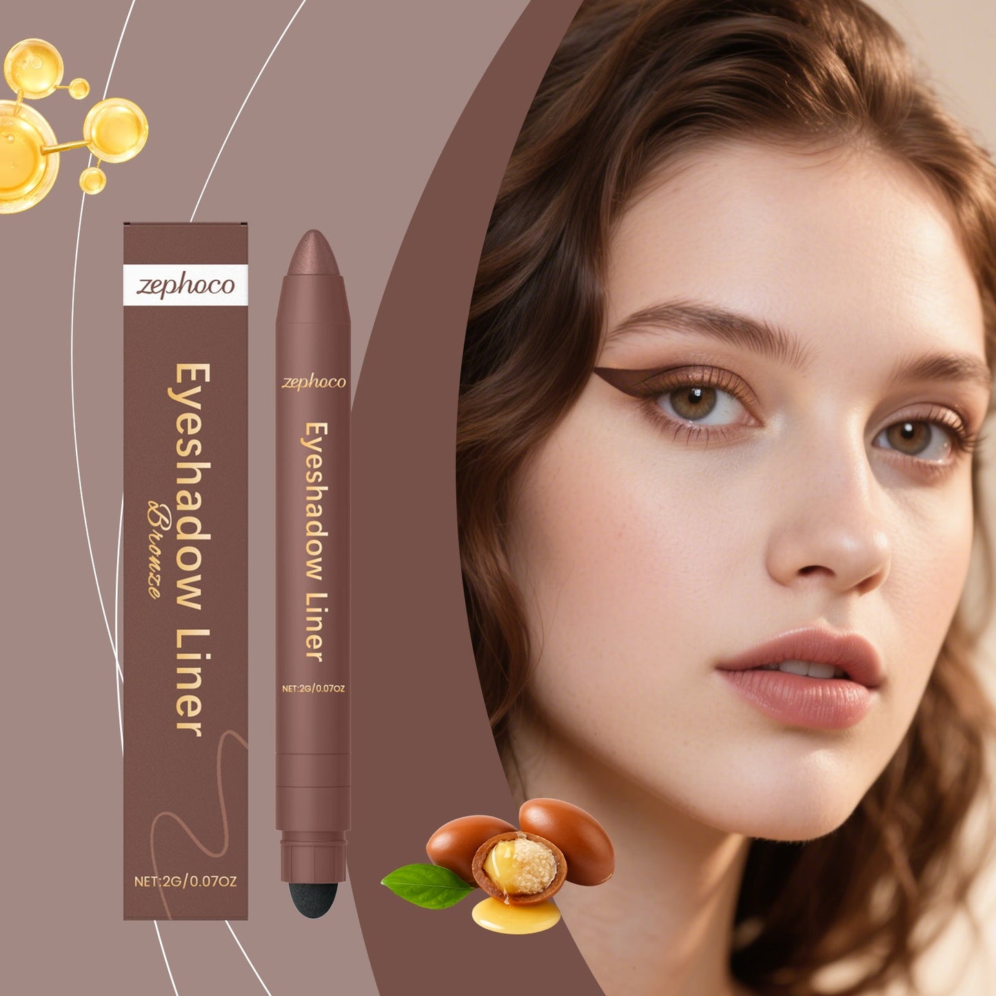 2-in-1 Eyeliner Pen Bronze