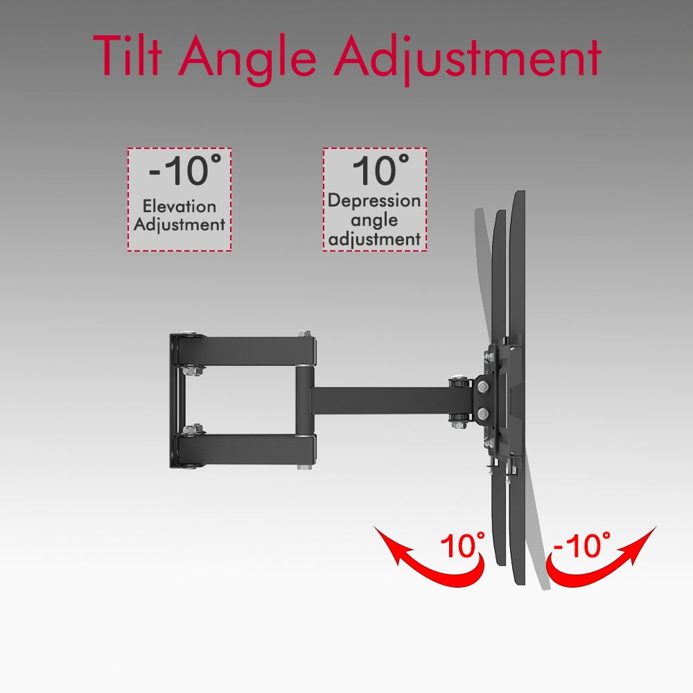 TMDS-105 Up And Down Angle 10 Degrees, Left And Right Angle 30 Degrees, Wall Mounted TV Stand 40kg